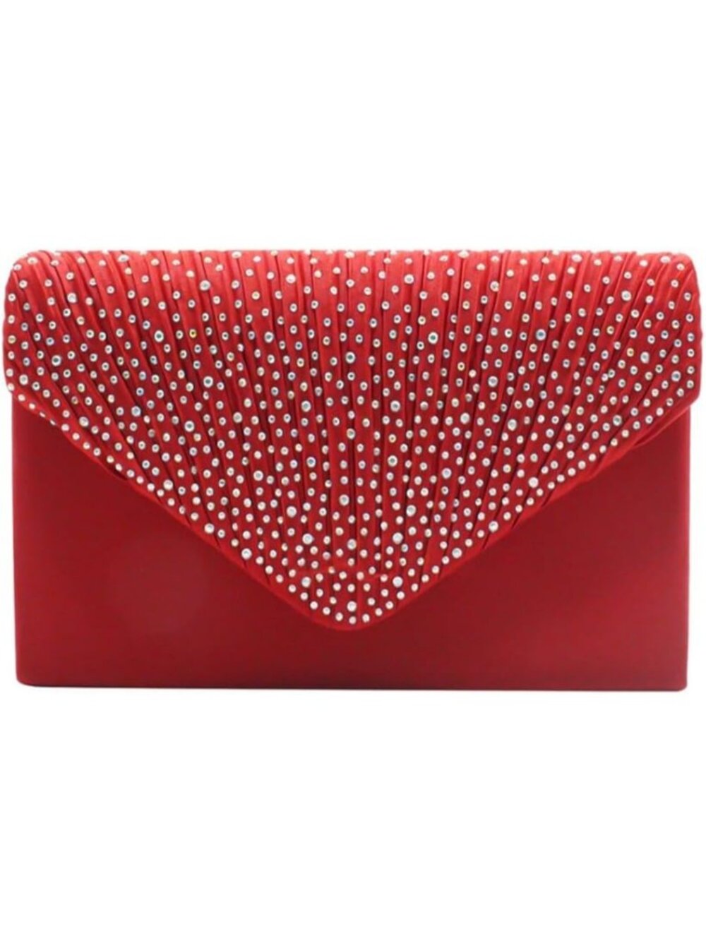 Women's Red Evening Handbag Bridal Wedding Bag Formal Party Clutch Purse